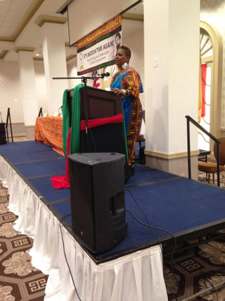 Yvette Modestin, Afro-Latina activist, speaks at the State of the Black World IV conference, sponsored by the Institute of the Black World-21st Century.